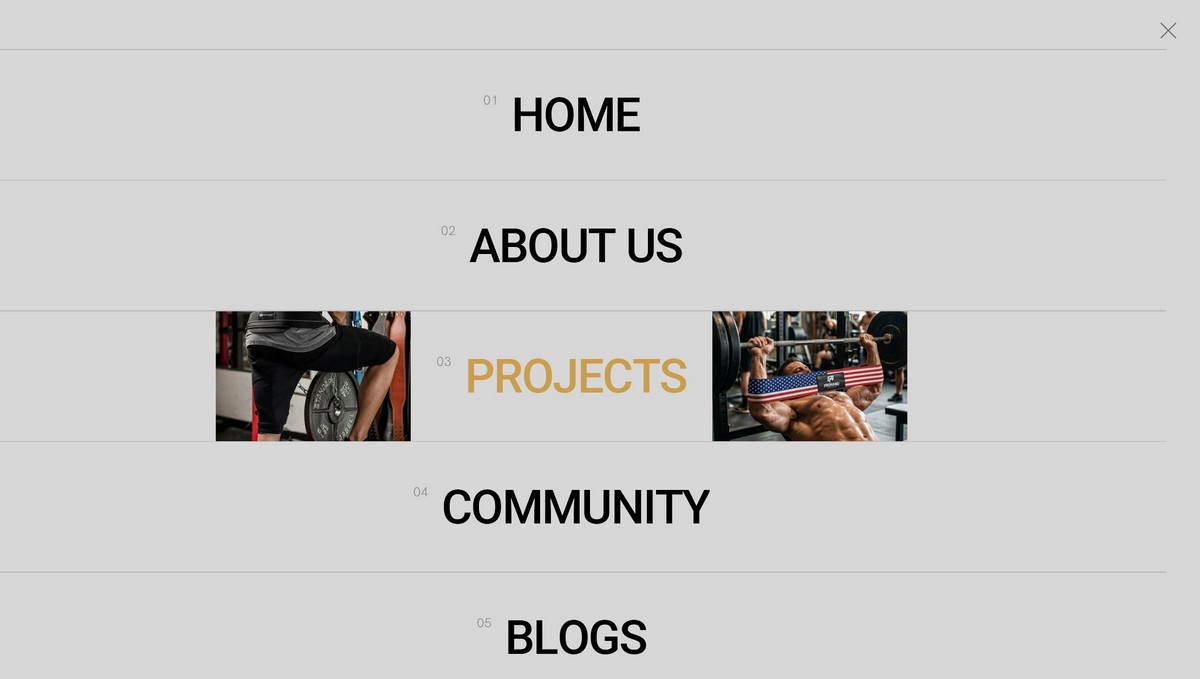 Hover Menu — Spotlight numbered menu preview